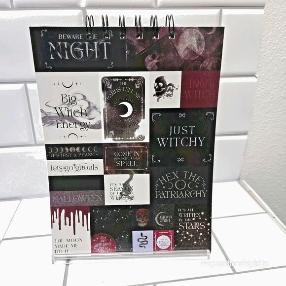 Dark Aesthetic Witchy Journal – Handmade Spiral Notebook ~ 30 pages Cardstock - Picture 1 of 15
